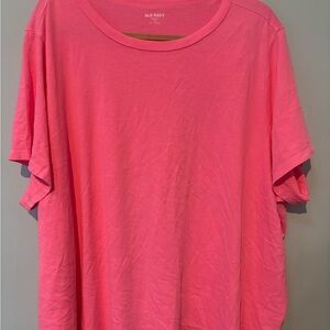 Old Navy Women's Bright Pink Short Sleeve Tee